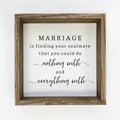 Marriage Is Finding Your Soulmate – Cute Marriage Sign – 6x6 Mini Canvas Wall Art