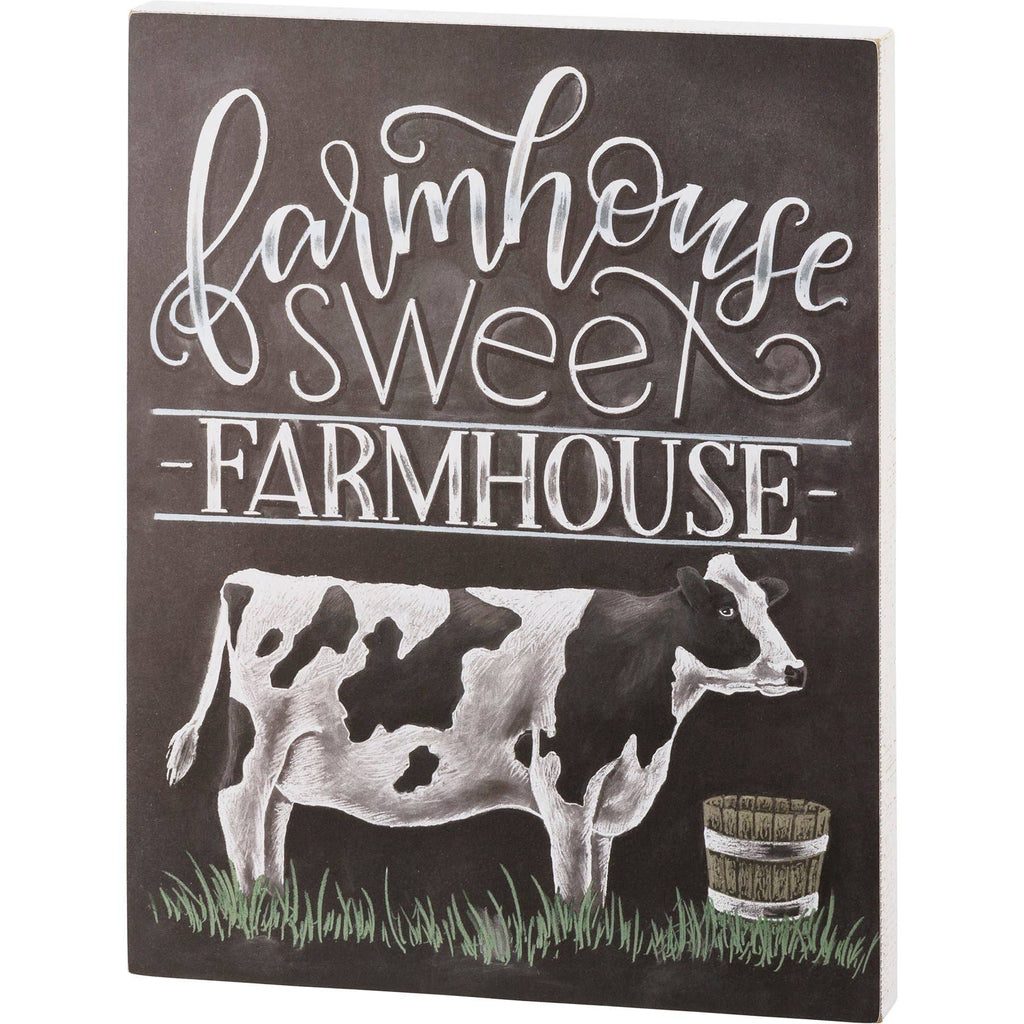 Farmhouse Sweet Farmhouse Chalk Art Box Sign