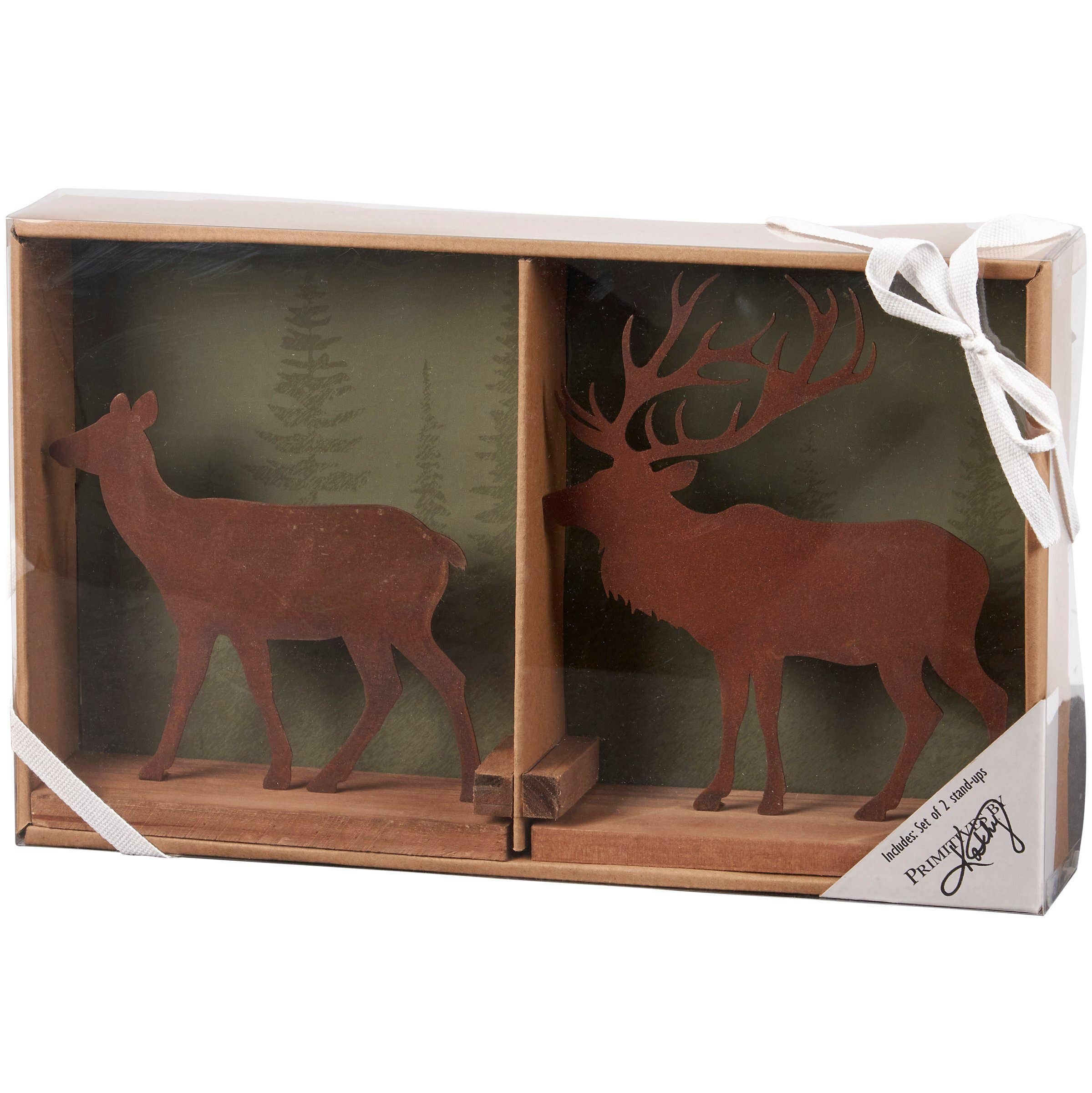 Rustic Elk Stand-Up Décor Set
