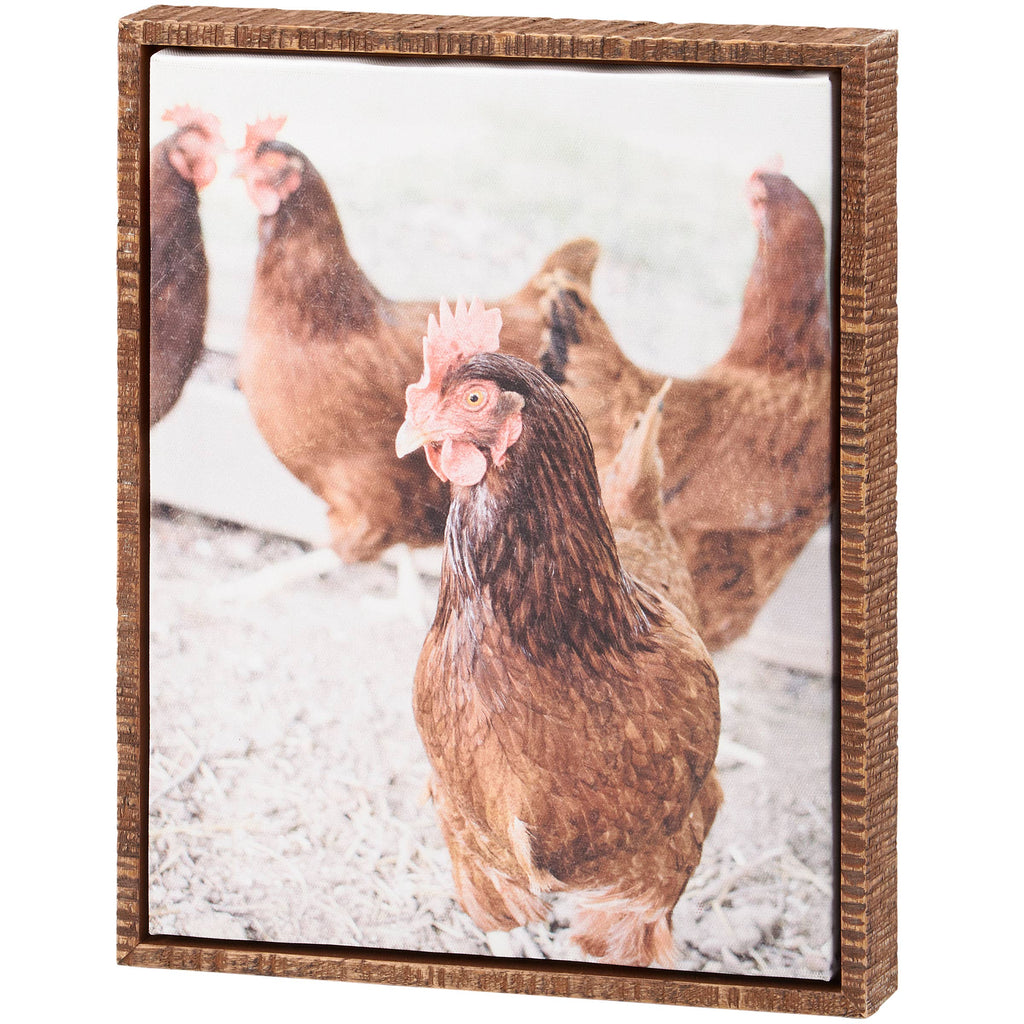 Farm Chickens Canvas Wall Art