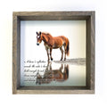 Horse Reflection Framed Canvas Wall Art - 6" x 6"