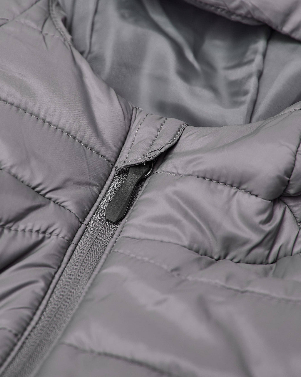 True Classic Gunmetal Hooded Puffer Jacket