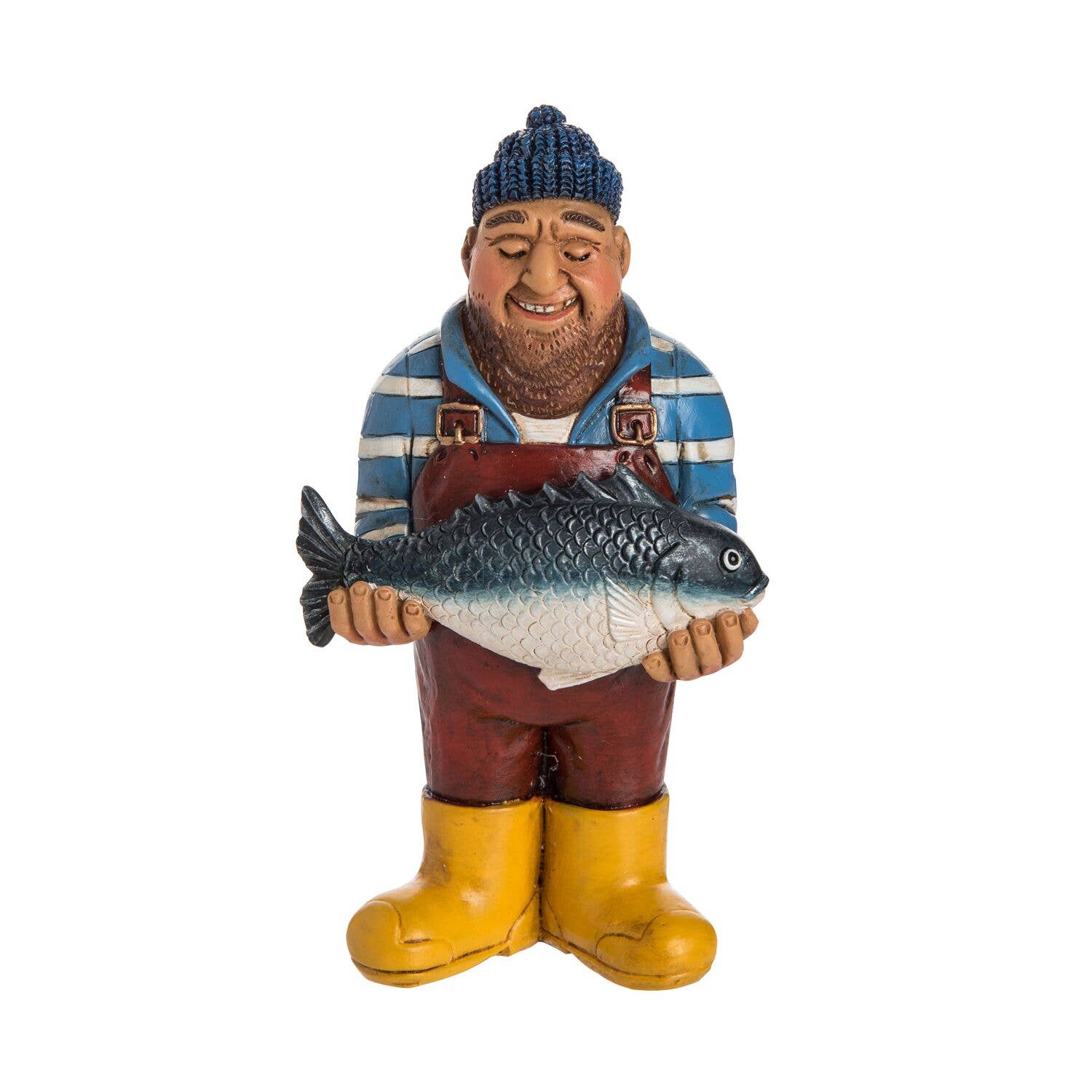 Fisherman with Fish Decorative Figurine