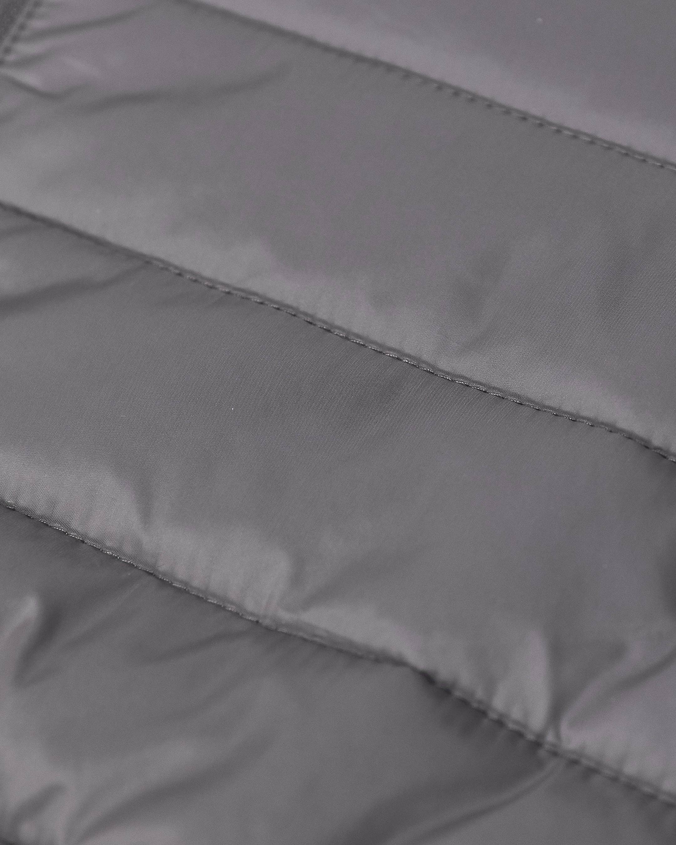 True Classic Gunmetal Hooded Puffer Jacket