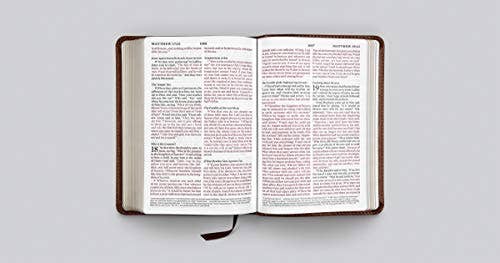 ESV Large Print Compact Bible - Brown TruTone Mosaic Cross