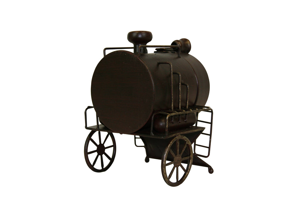 Rustic Bronze Locomotive Table Clock