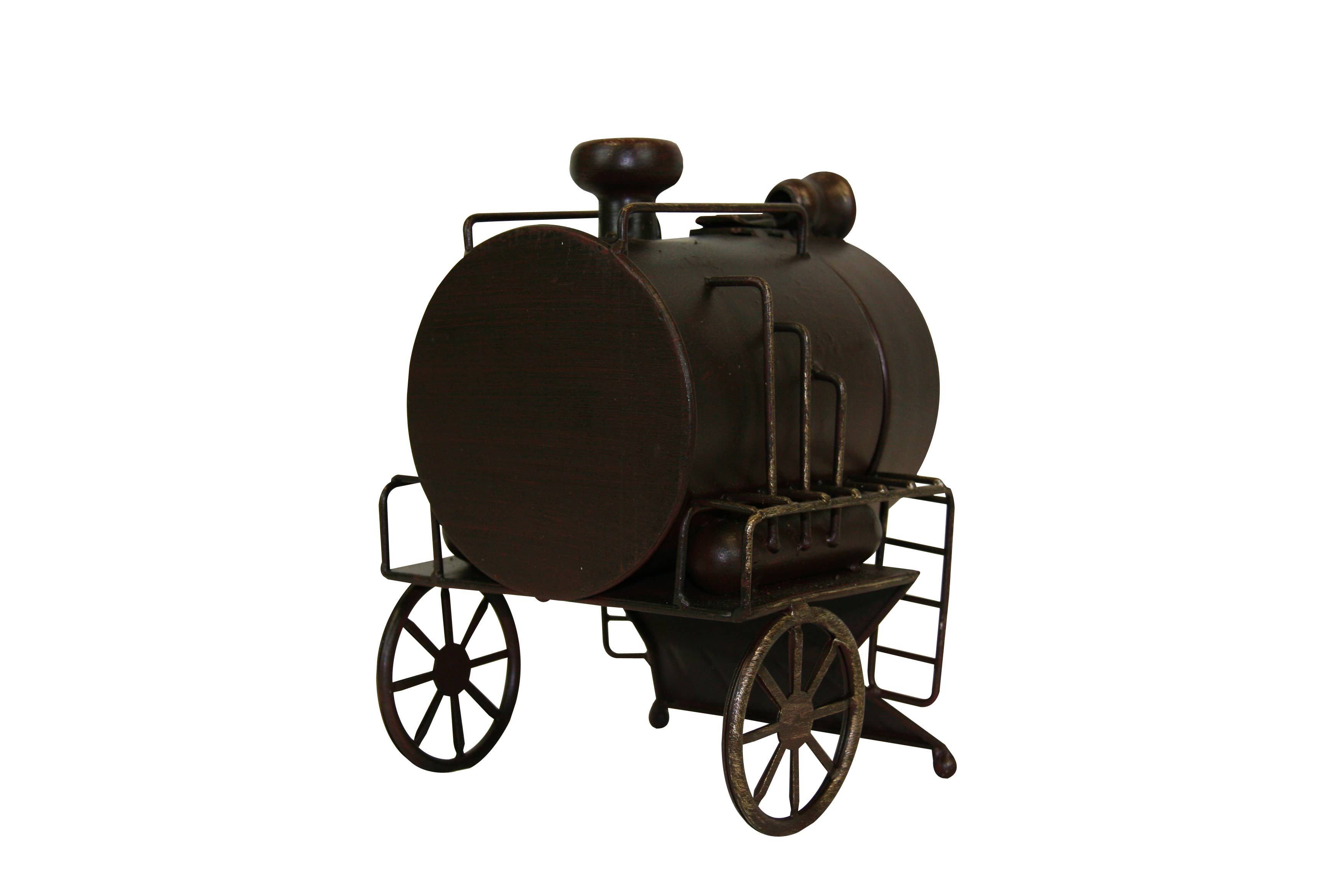 Rustic Bronze Locomotive Table Clock