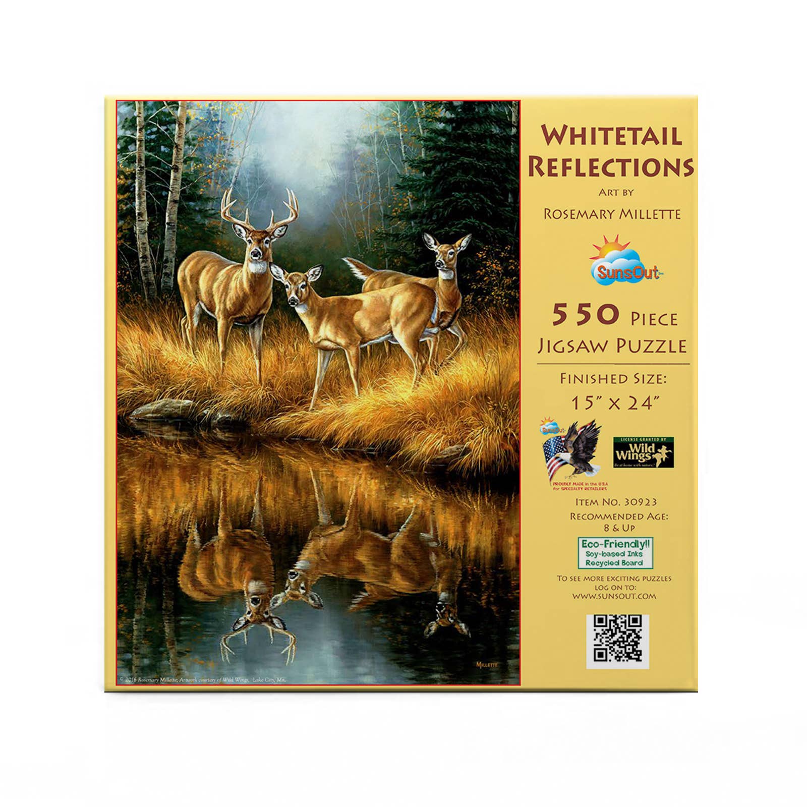 Whitetail Reflections 550-Piece Jigsaw Puzzle