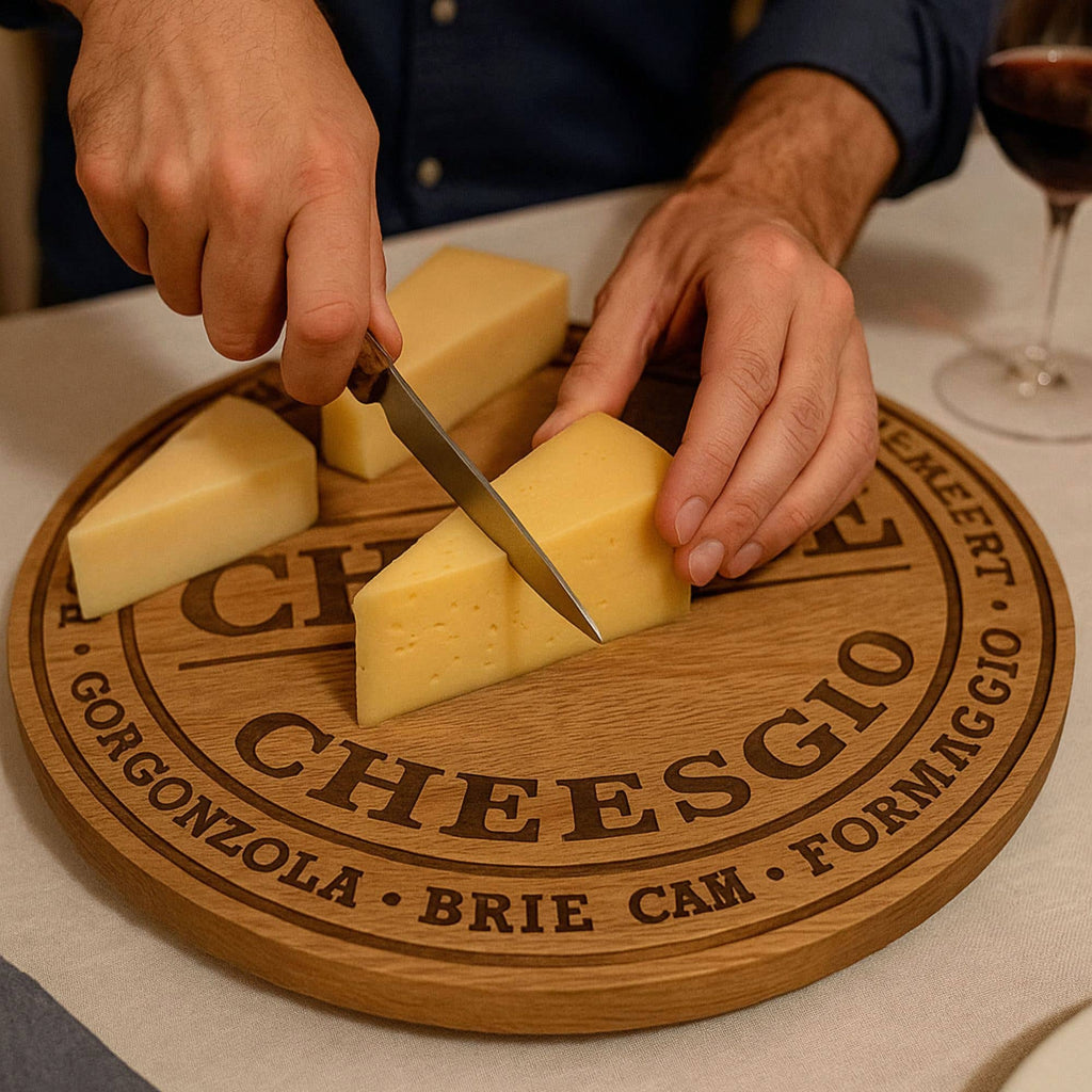 Engraved Bamboo Cheese Board & Charcuterie Serving Board