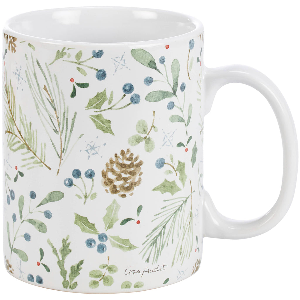 Christmas Greens Stoneware Mug