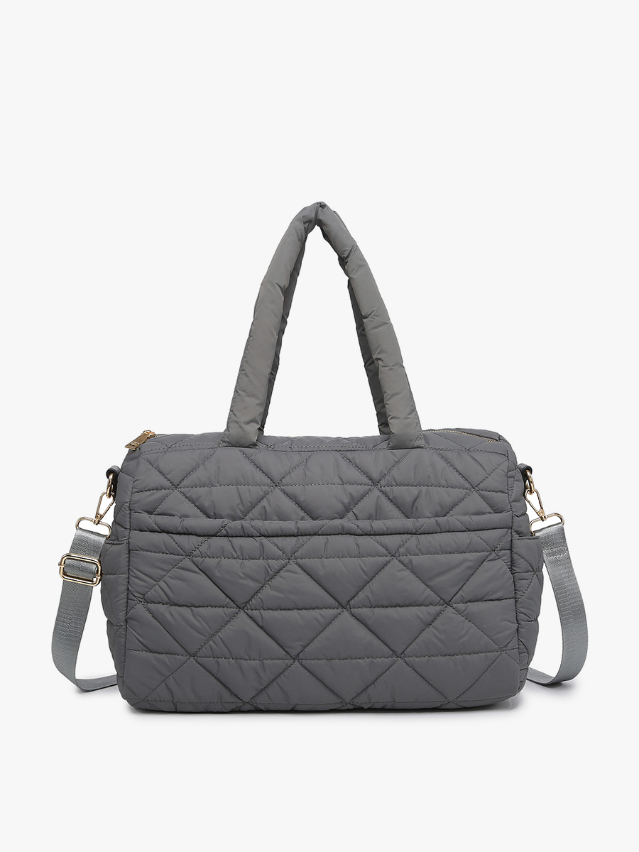 Billie Quilted Nylon Satchel Bag