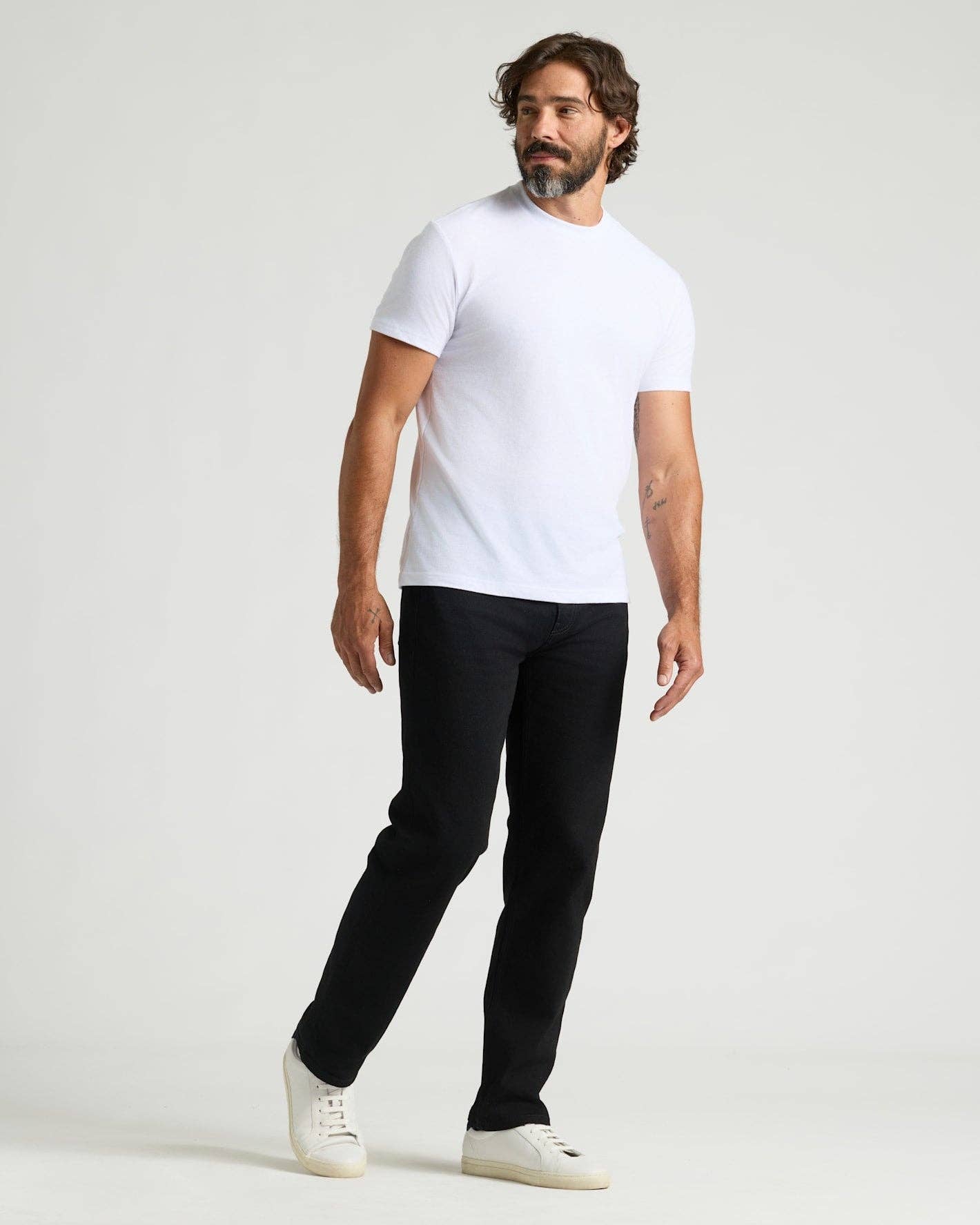 True Classic - Black Wash Straight Authentic Denim Jeans