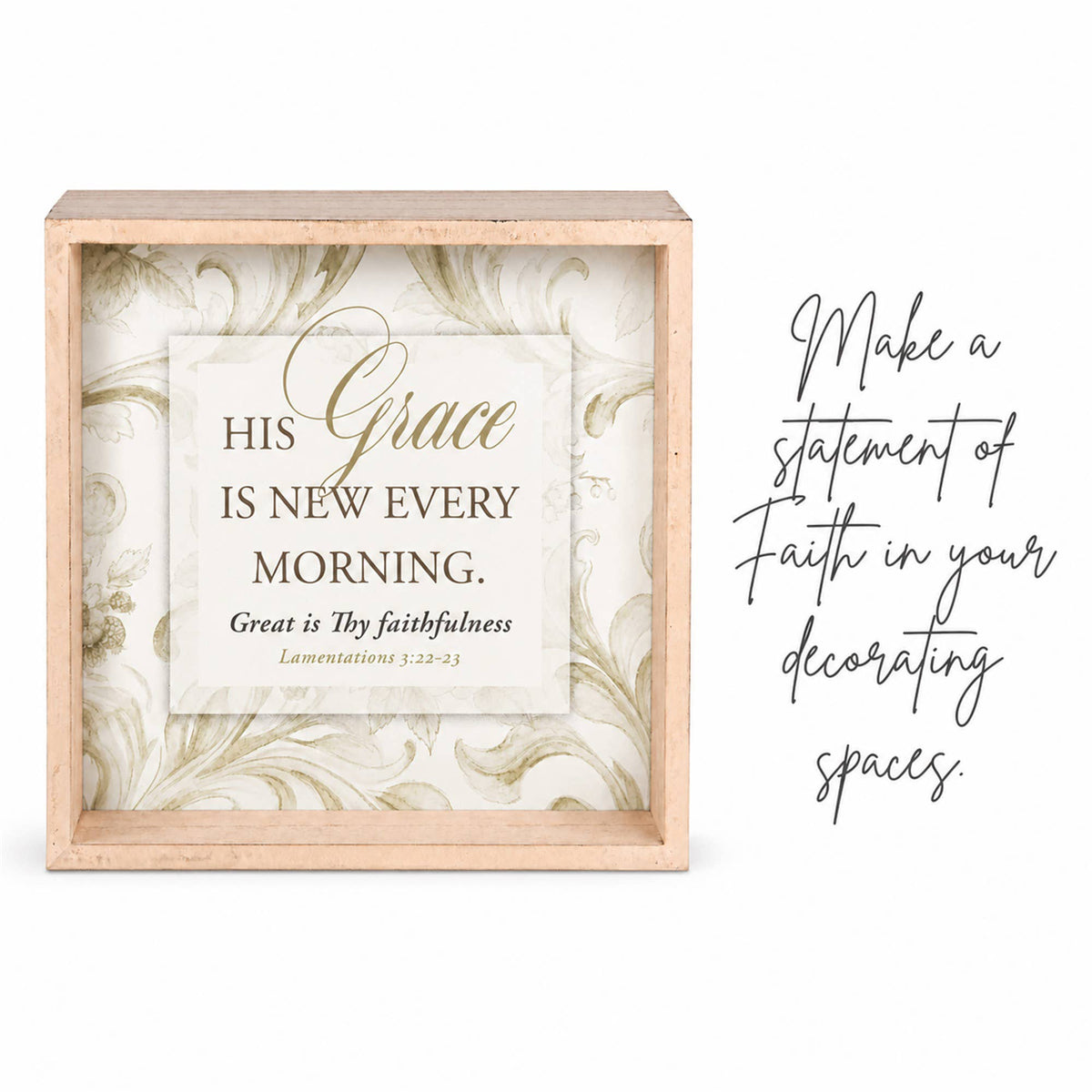 His Grace Is New Every Morning – Two-Sided Scripture Décor