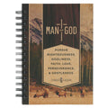 Man of God Spiral Journal – 1 Timothy 6:11 Christian Hardcover Notebook