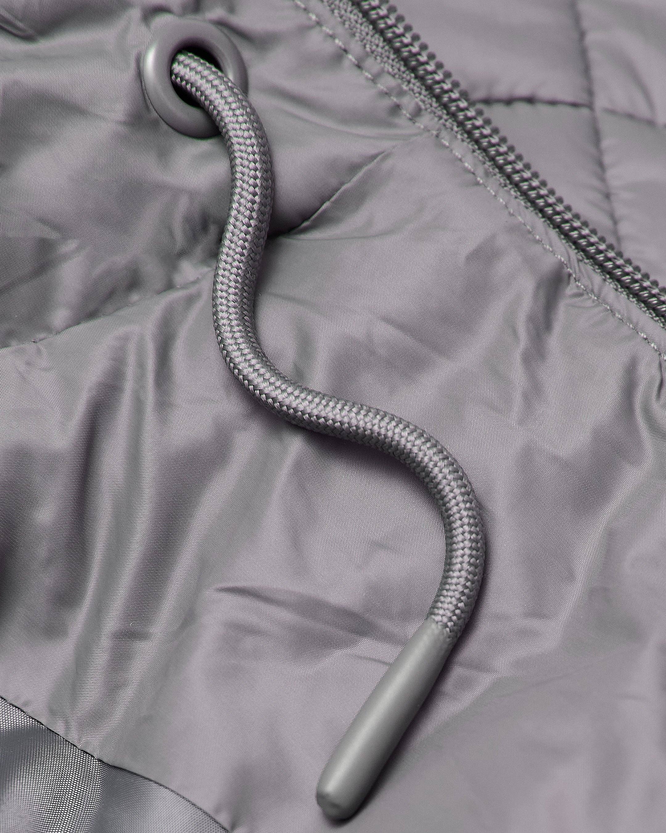 True Classic Gunmetal Hooded Puffer Jacket