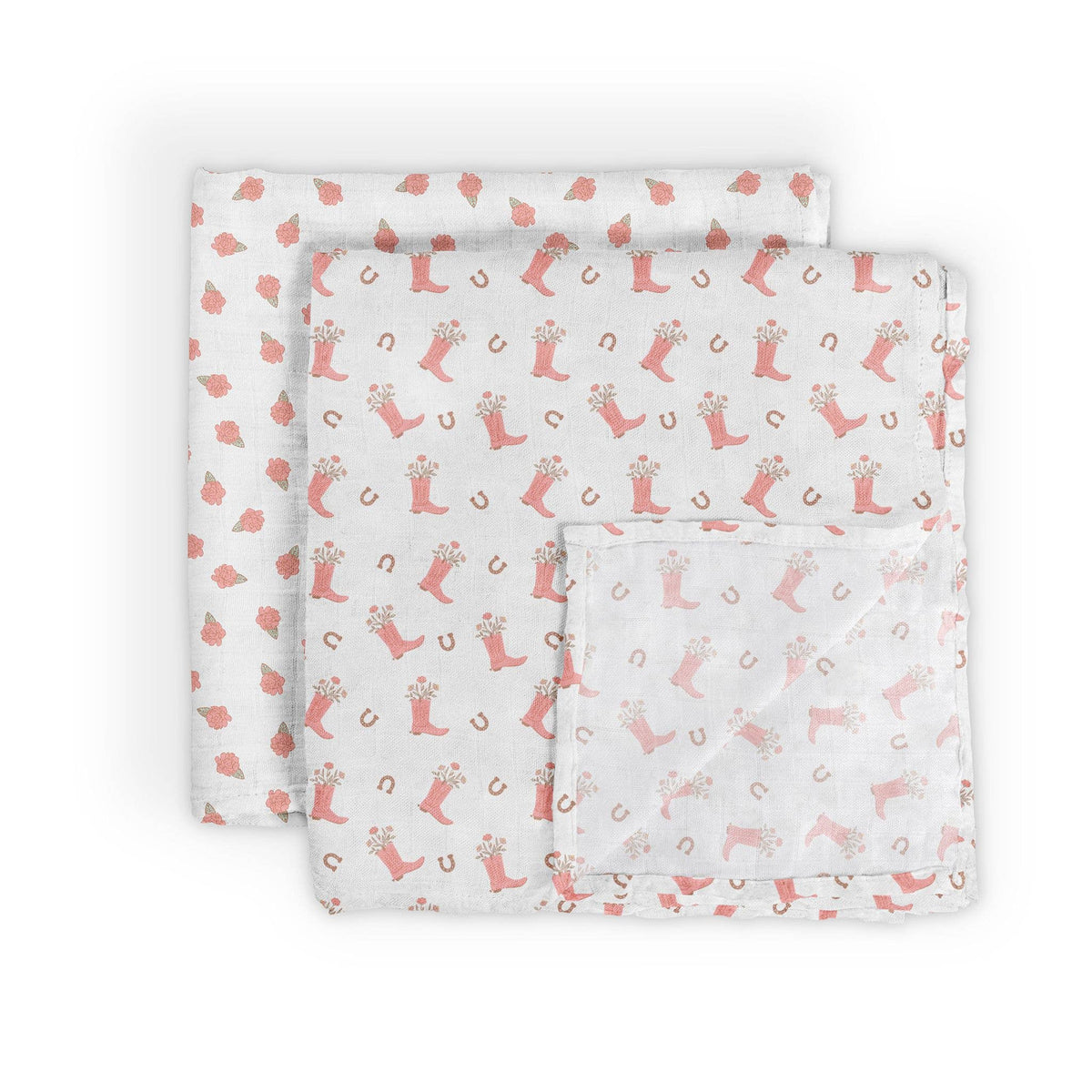 Western Baby Swaddle Blanket Set - Bloomin' Boot