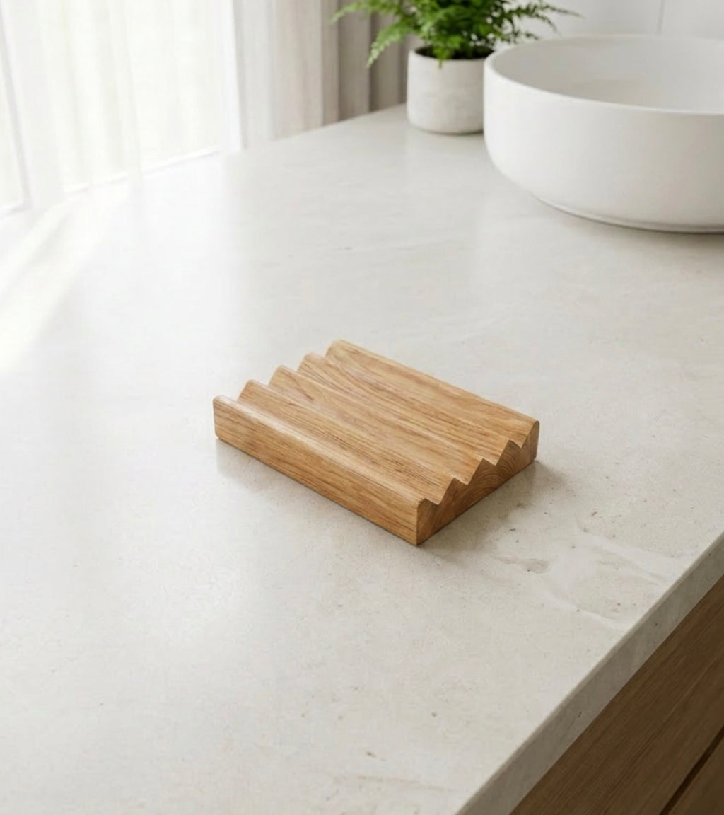 Grooved wooden soap holder (USA 🇺🇸 made)