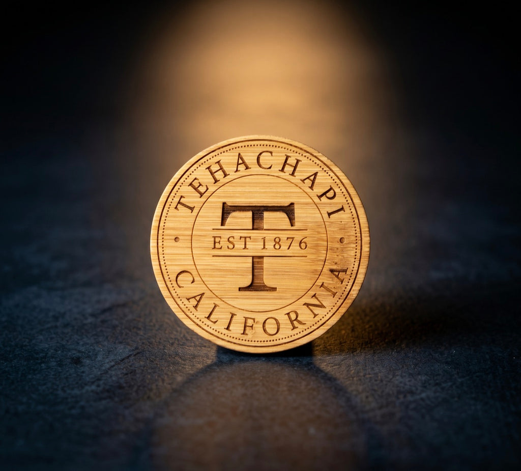 Tehachapi California Engraved Wood Bottle Opener Magnet