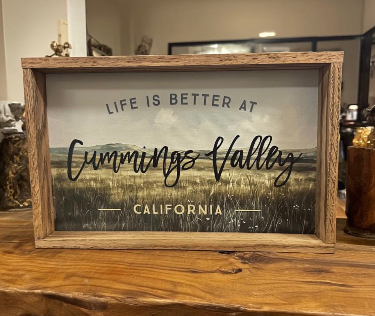 Life Is Better at Cummings Valley California Canvas Wall Art – Wood Frame