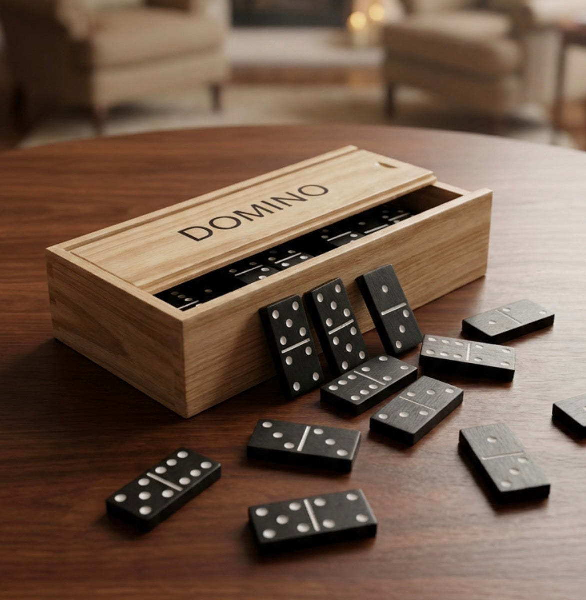 Domino Set in Wooden Storage Box