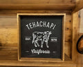Tehachapi Est. 1876 Cow Farmhouse Wall Art