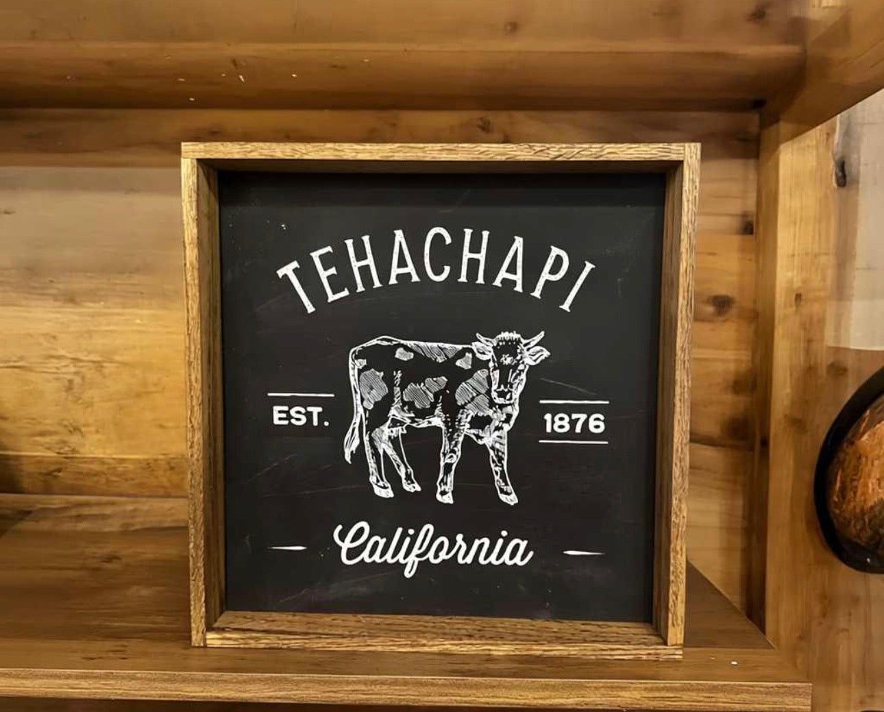 Tehachapi Est. 1876 Cow Farmhouse Wall Art