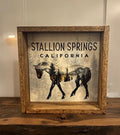 Stallion Springs Horse Canvas Wall Art – Wood Box Frame