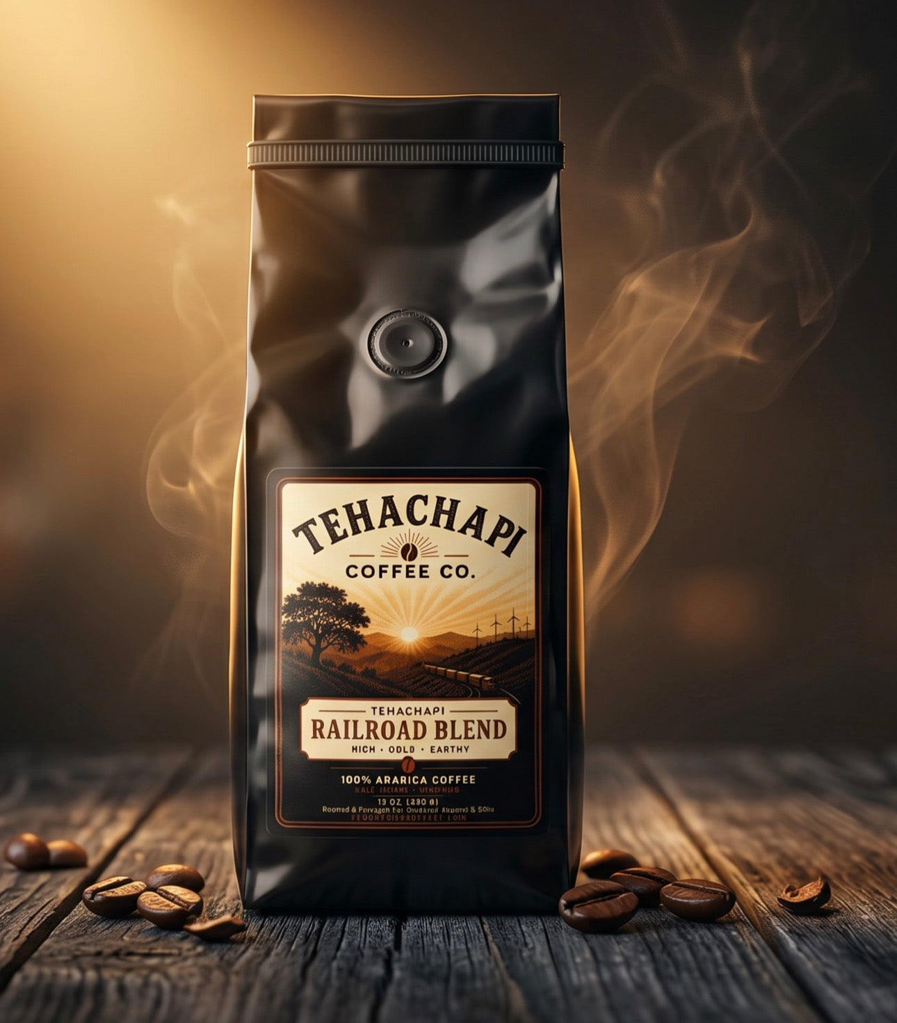 Tehachapi Coffee Co. Railroad Blend Whole Bean Coffee (12 oz)