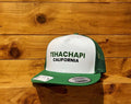 Tehachapi California Green & White Snapback Trucker Hat