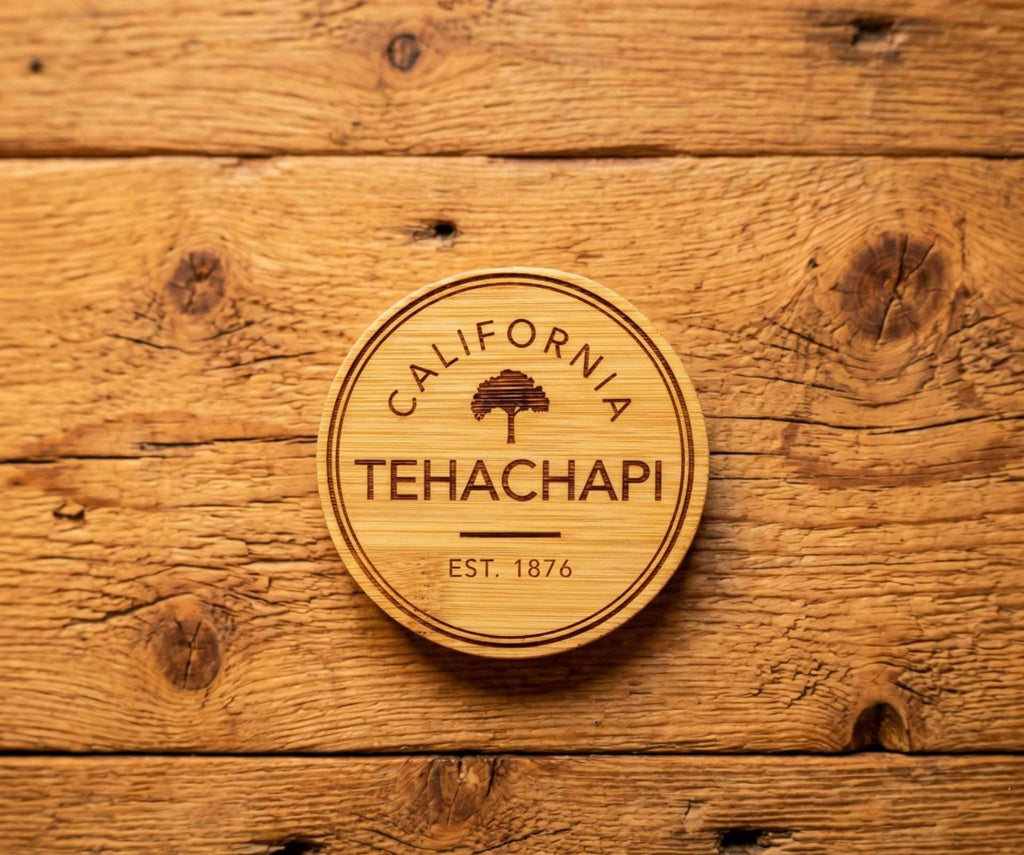Tehachapi California Tree Engraved Wood Bottle Opener Magnet