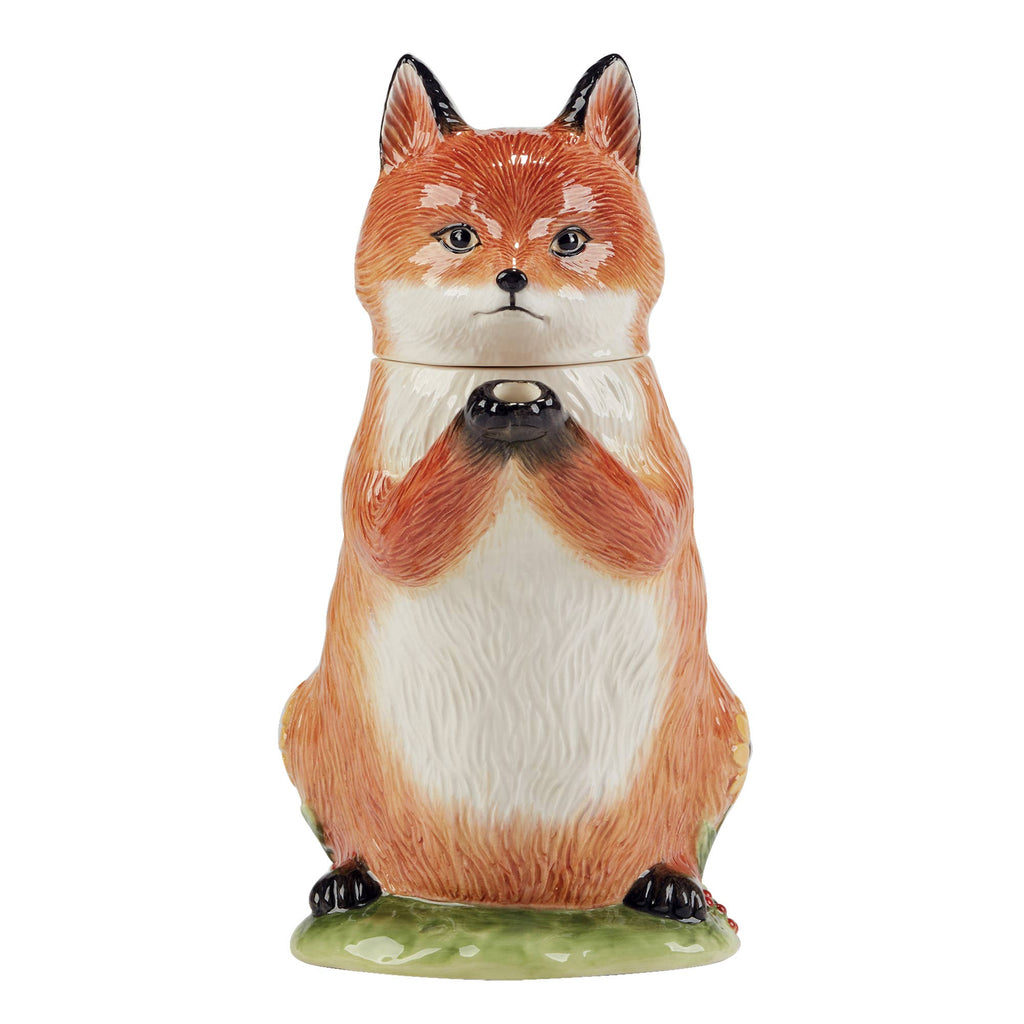 Woodland Fox 3D Ceramic Teapot – 32 oz
