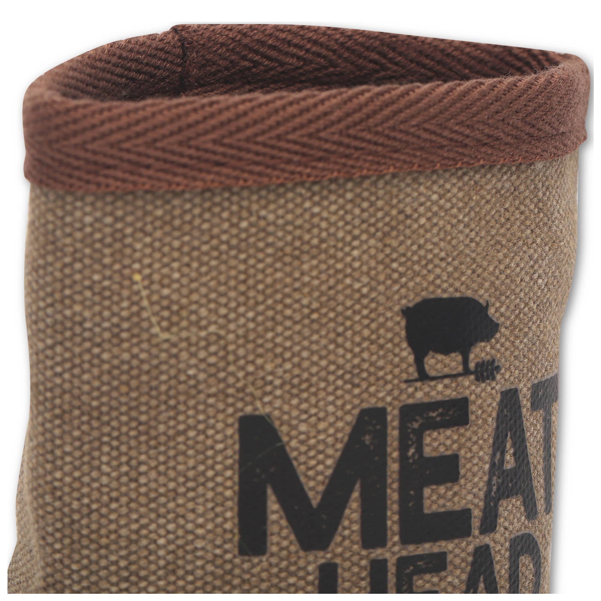 Meat Head Canvas Can Cooler