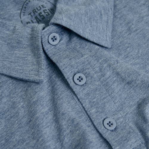 True Classic Heather Indigo Short Sleeve Polo Shirt