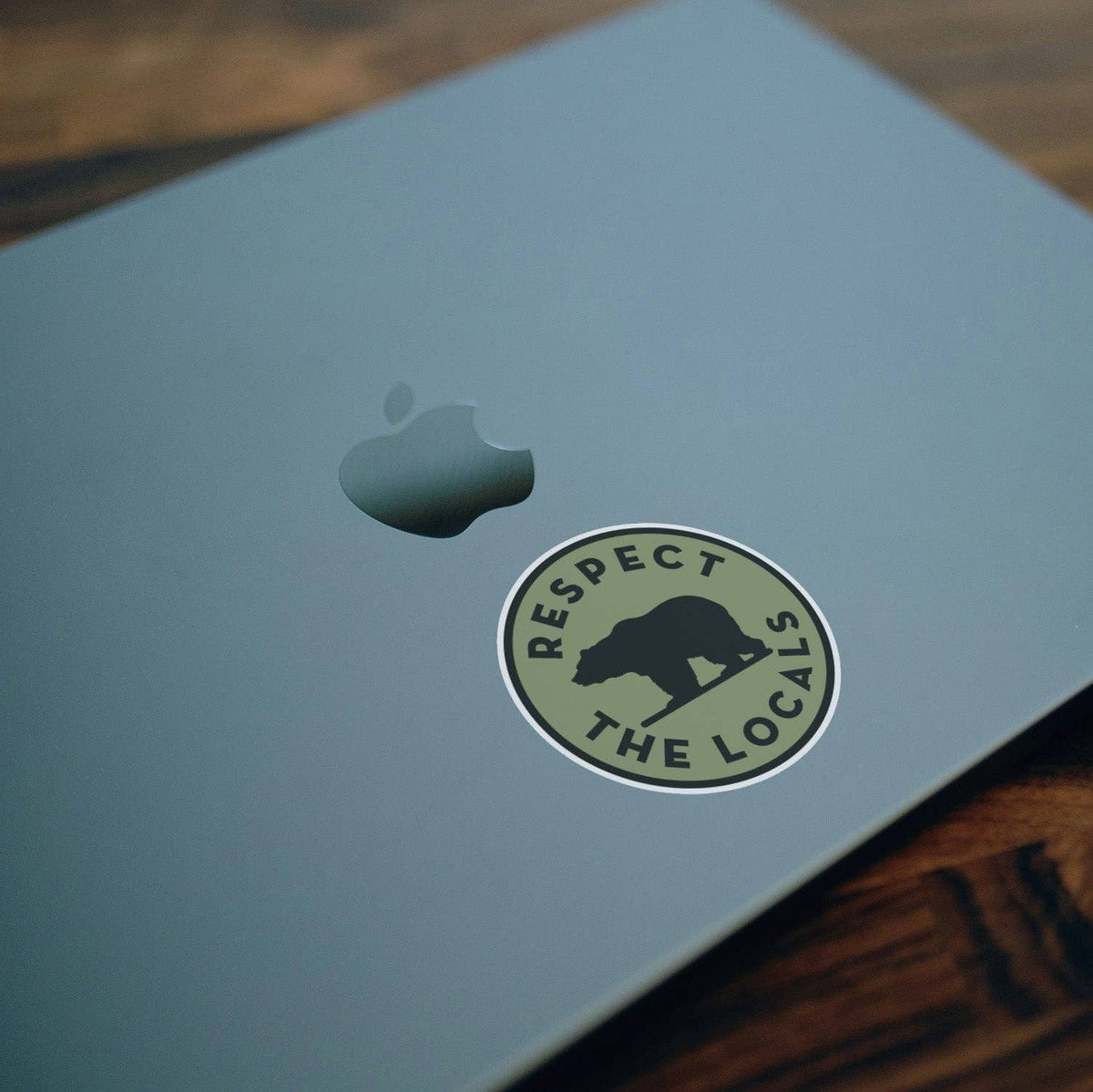 Respect The Locals Bear Sticker