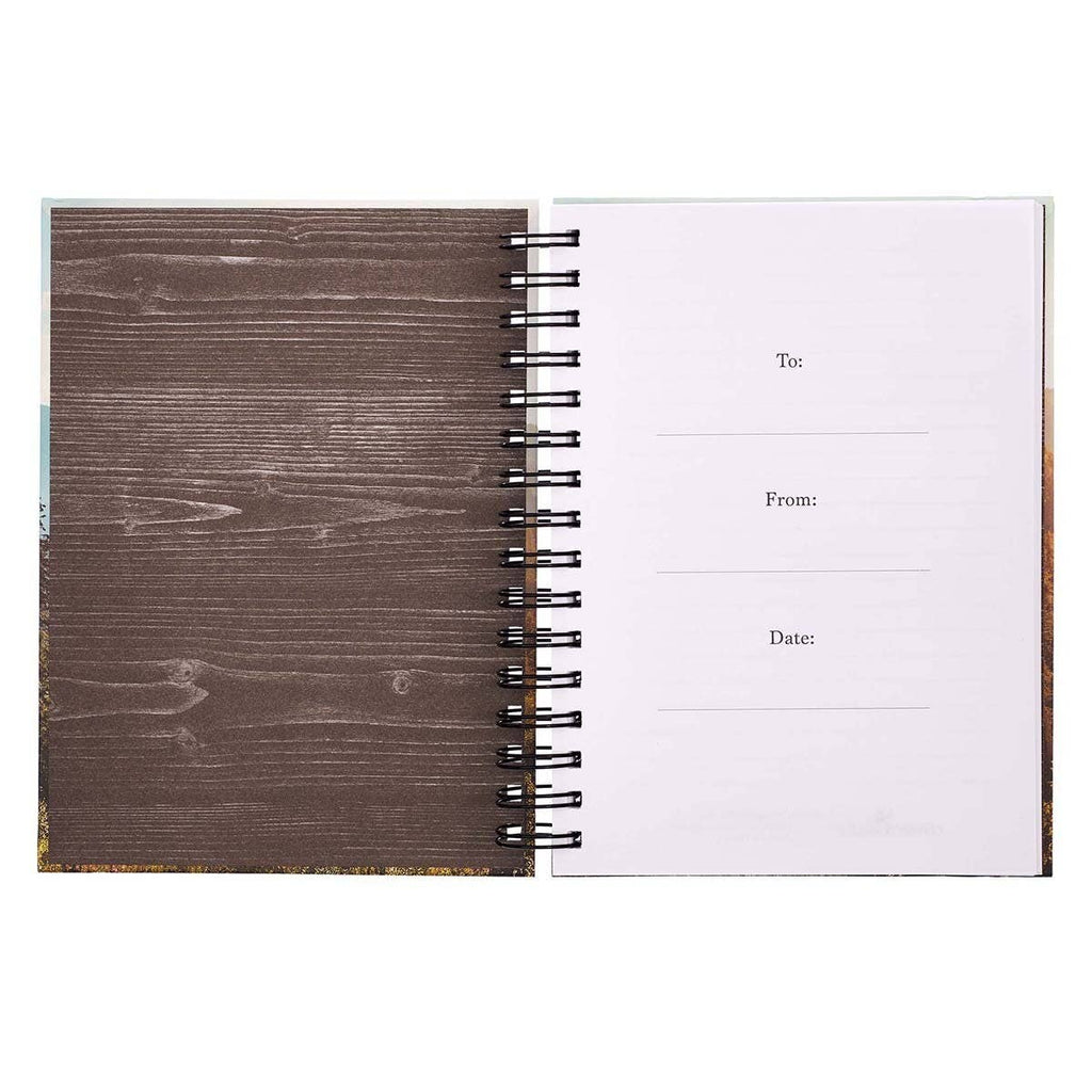Be Strong & Courageous Wirebound Journal with Elastic Closure | Joshua 1:9 Christian Notebook