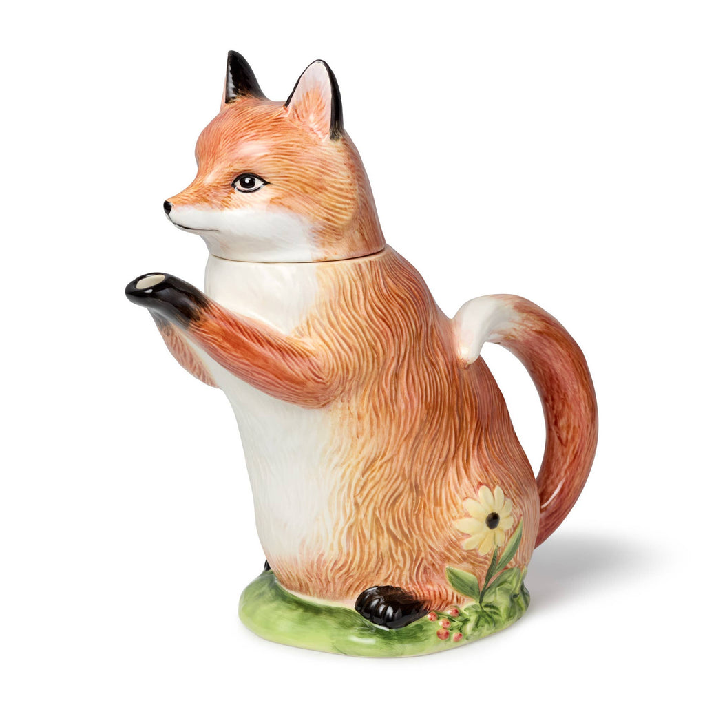 Woodland Fox 3D Ceramic Teapot – 32 oz