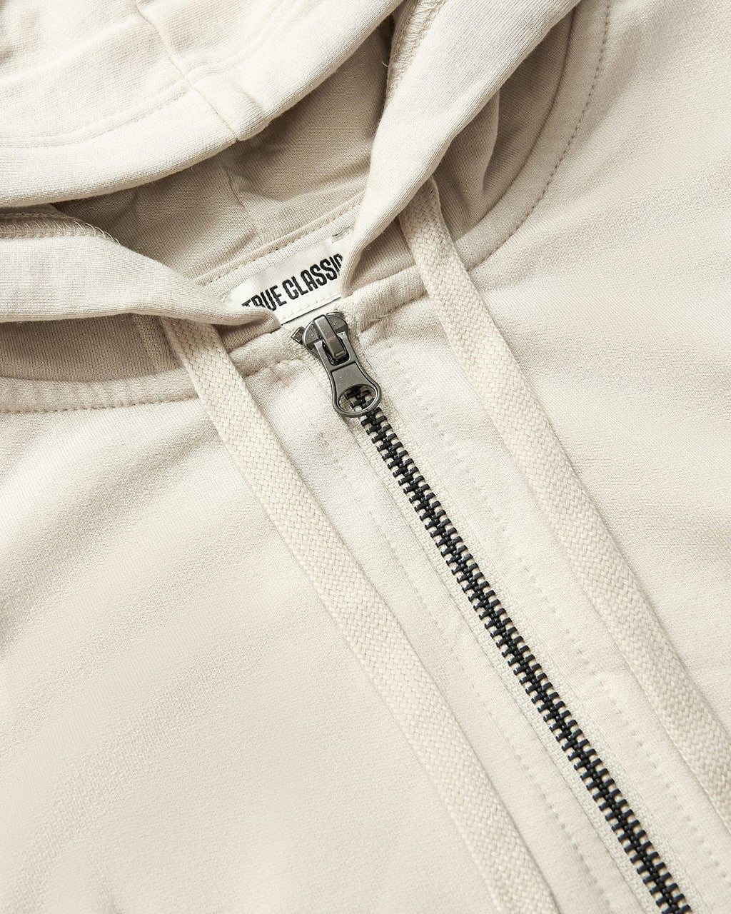 True Classic - Women's Oatmeal Crop Zip Hoodie