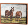 Grazing Horses Canvas Wall Art