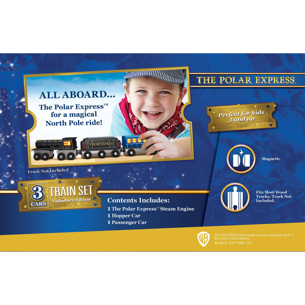 The Polar Express 3-Car Wooden Train Set