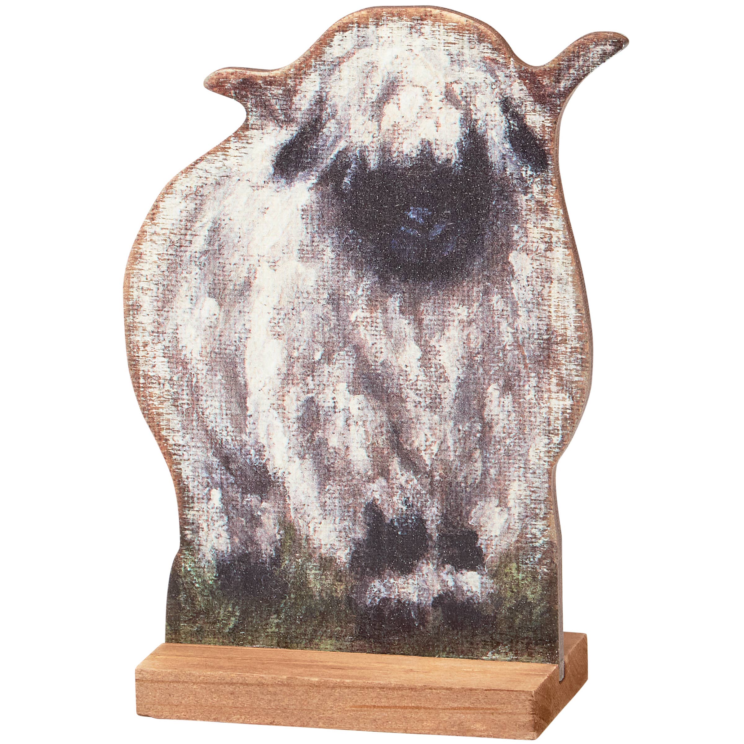 Valais Blacknose Sheep Wooden Stand-Up Décor