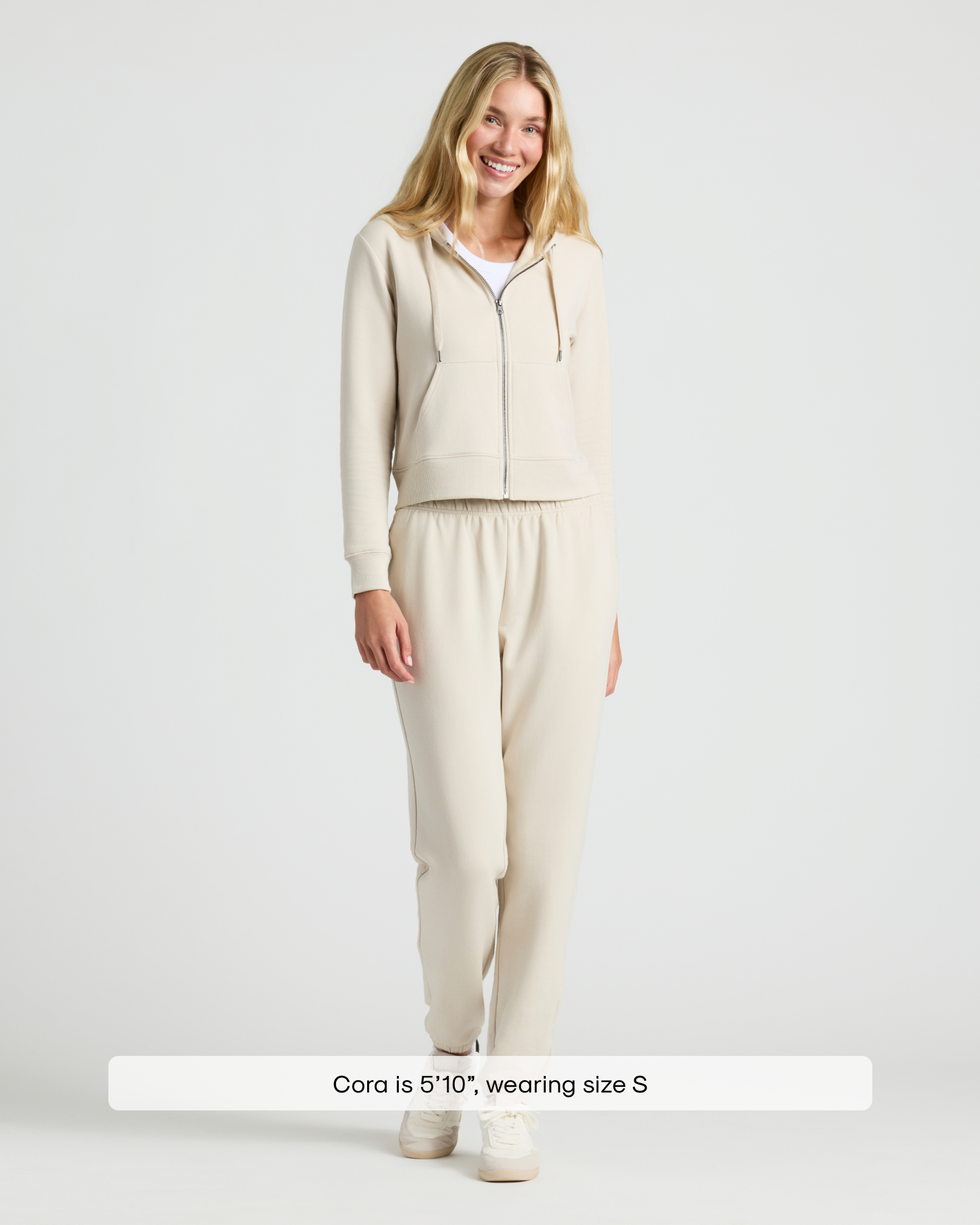 True Classic - Women's Oatmeal Crop Zip Hoodie