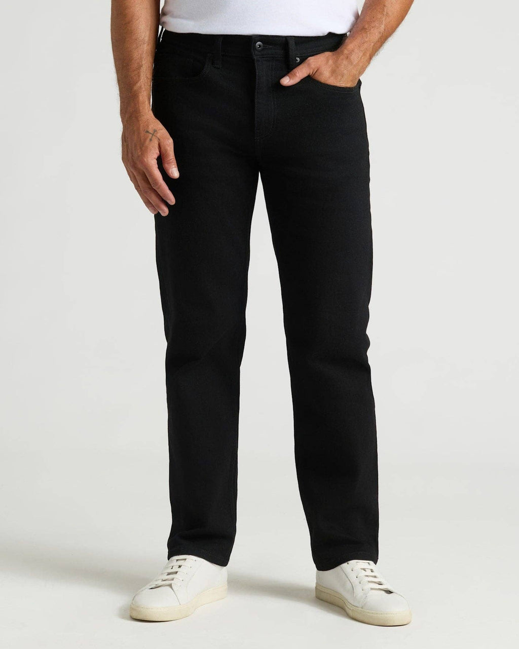 True Classic - Black Wash Straight Authentic Denim Jeans