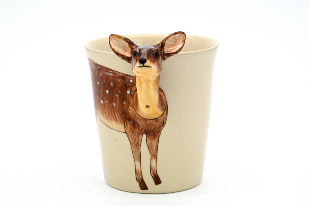 Woodland Deer Ceramic Coffee Mug – 10 oz Farmhouse Wildlife Mug
