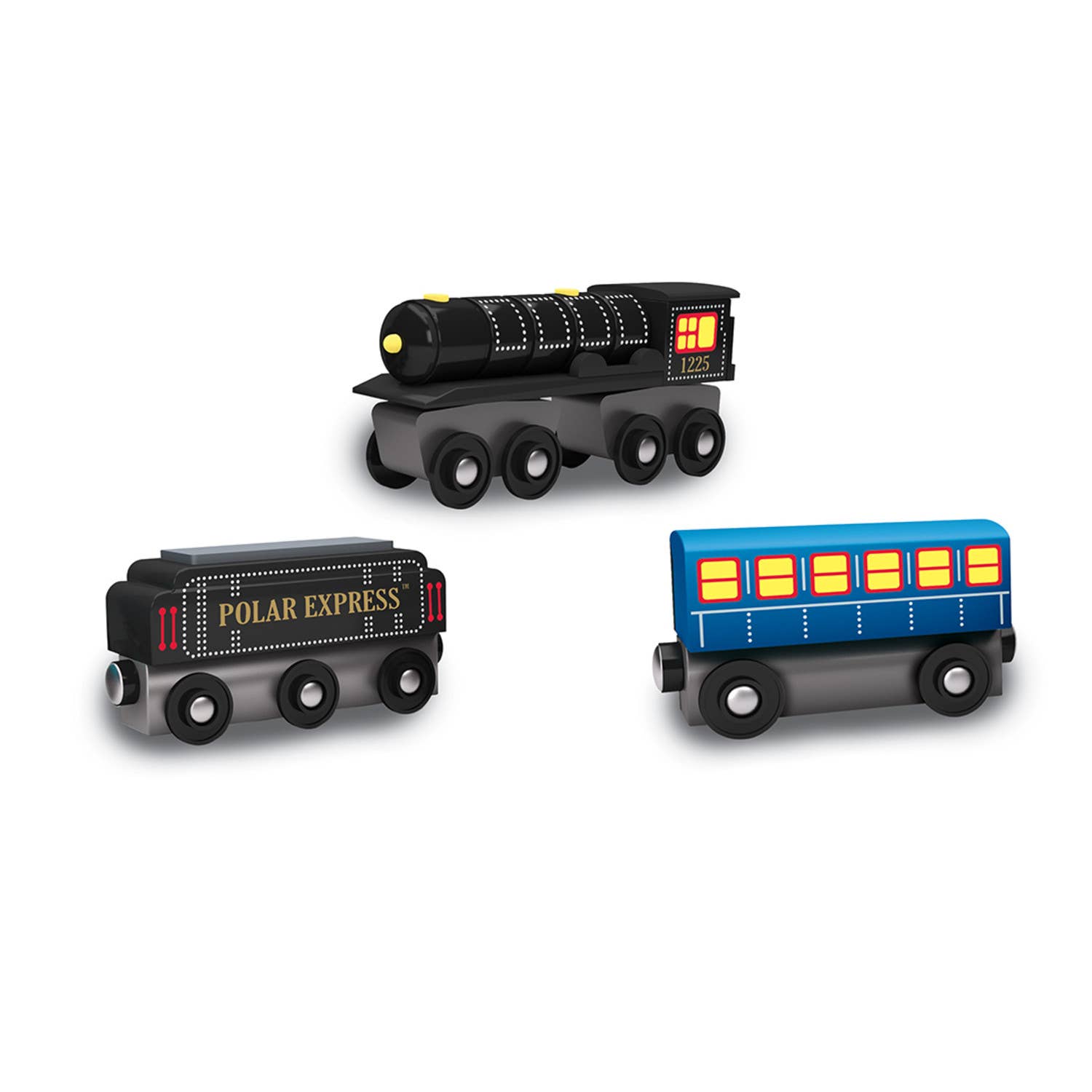 The Polar Express 3-Car Wooden Train Set
