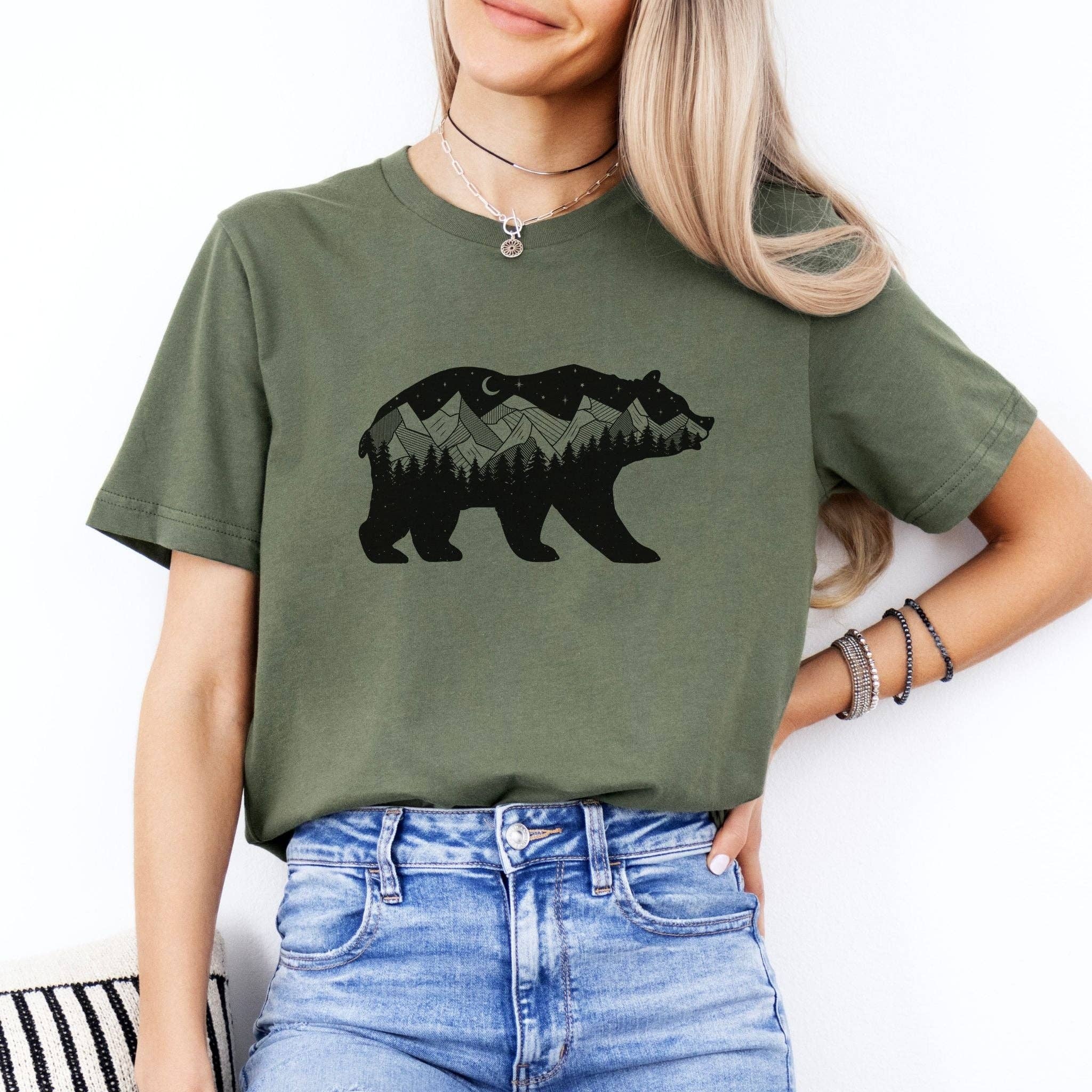 Midnight Forest Bear Graphic Tee