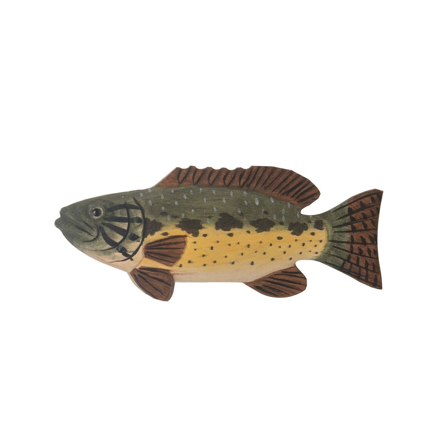 Bass Fish Wooden Magnet