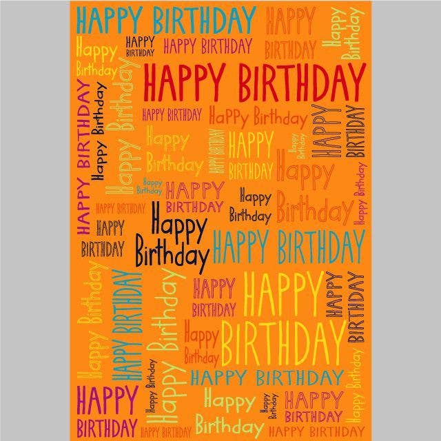 Colorful Happy Birthday Greeting Card