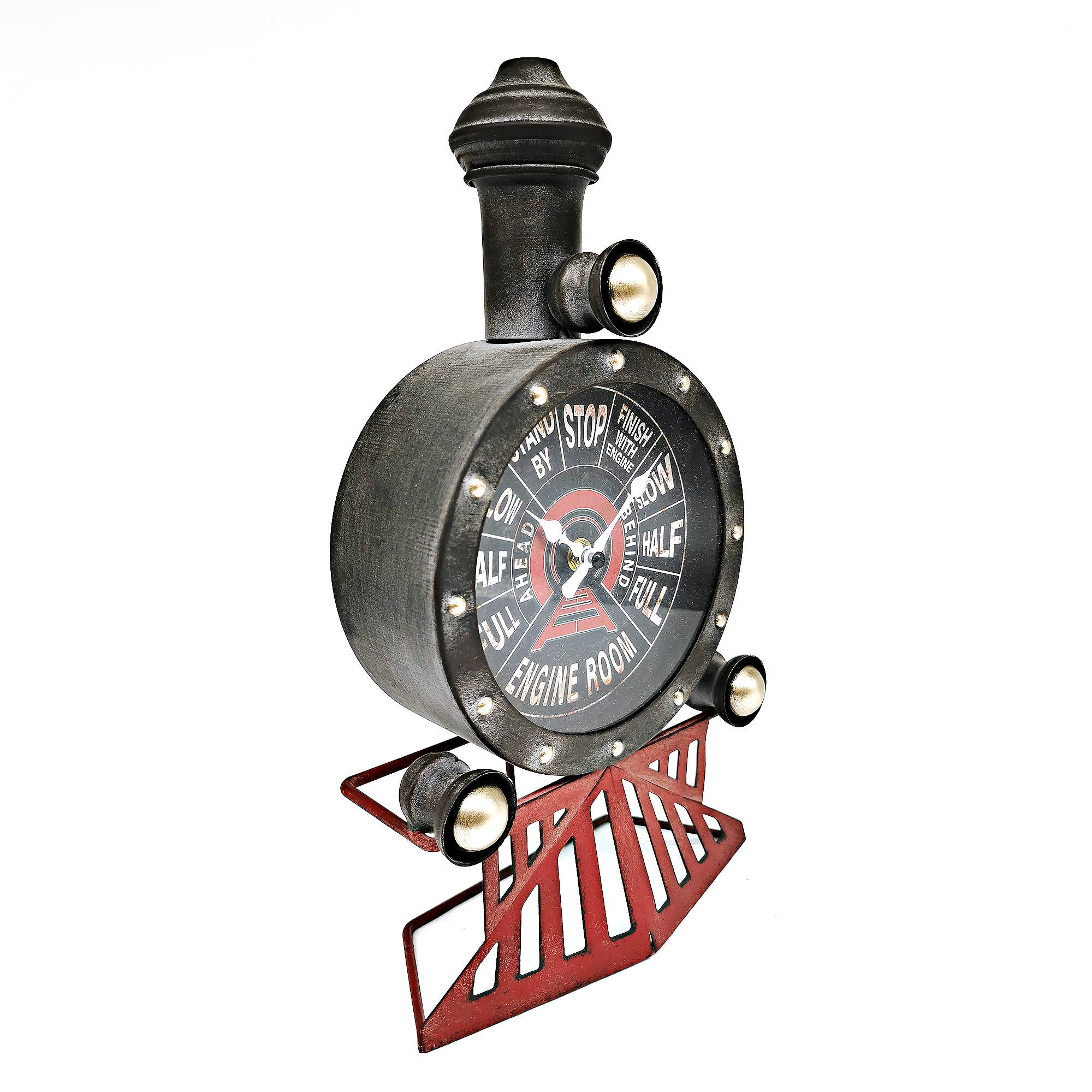 Distressed Locomotive Table Clock