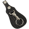 USA-Made Genuine Leather Basketweave Key Fob