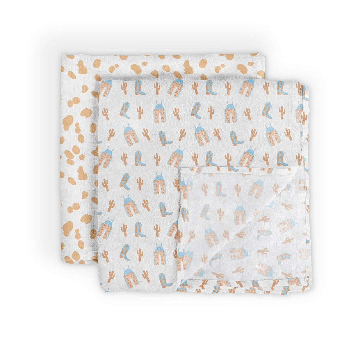 JuJuBe Howdy Partner Blue Swaddle Blanket Set - 2 Pack